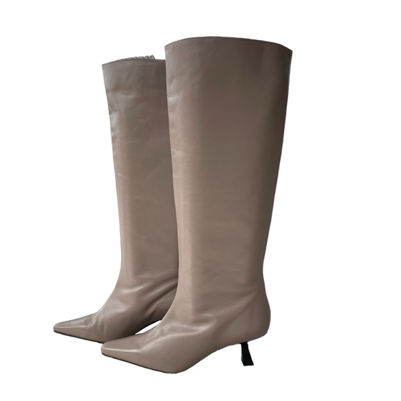 ππAna Palma Taupe Leather high shaft boots size 7 US or 38 European ππ - Picture 3 of 6